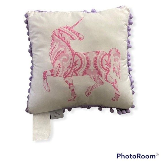 Nicole Miller  Unicorn Accessory Pillow 15” X 15” - Picture 1 of 5